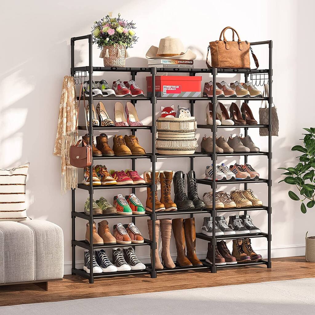 8 Tiers Large Shoe Rack 50 Pairs Shoe Shelf for Closets