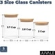 preview thumbnail 2 of 7, Glass Canisters with Airtight Bamboo Lids, 3 Sizes for Pantry Storage (5 Pack)
