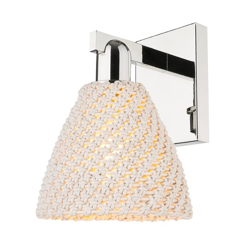 Innovations Lighting 716-1W-11-8 Natural Ballston Dome Sconce Natural - Polished Nickel / Natural