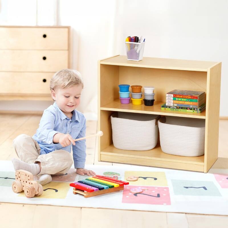 Kids Bookshelf and Toy Storage - 24.8"D x 11.6"W x 23.6"H