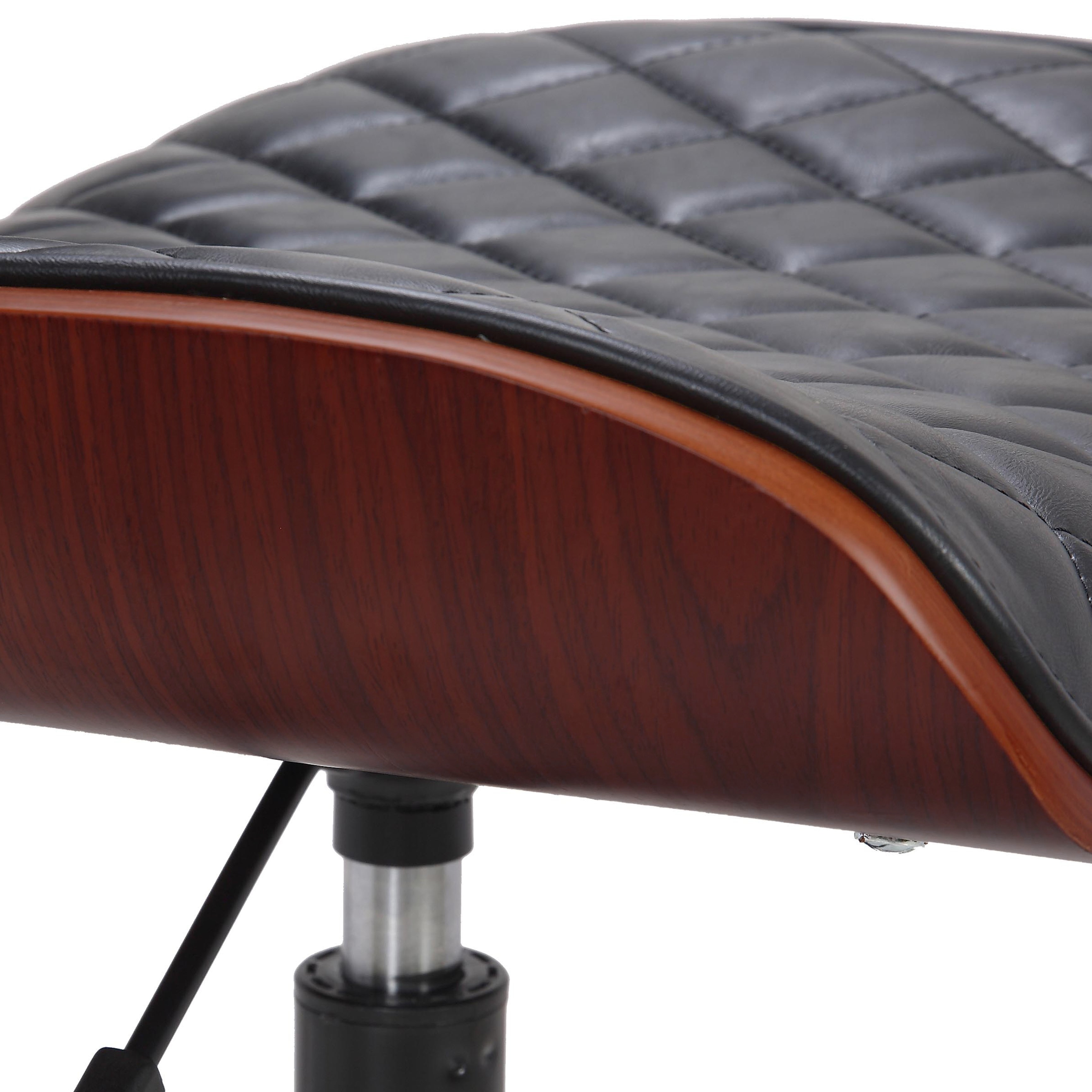 Porthos Home Zara Faux Leather Mid-Century Office Chair - On Porthos Home Zara Faux Leather Mid-Century Office Chair - On