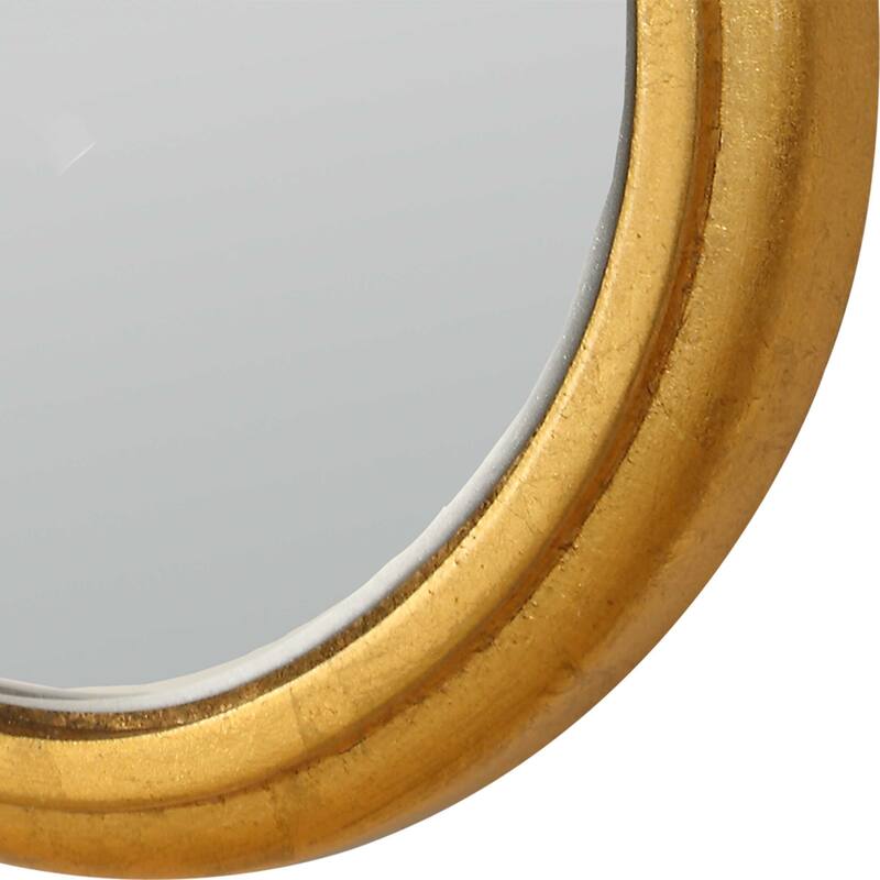 Silver Orchid Gold Leaf Manufactured Wood Beveled Arch Mirror
