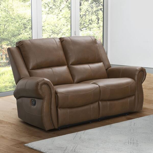 Abbyson Winston Leather Manual Reclining Loveseat Bed Bath & Beyond