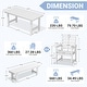 preview thumbnail 53 of 94, 6-Piece HDPE Outdoor Dining Table Sets with Umbrella Hole - 1-Table 4-Chairs-1-Bench
