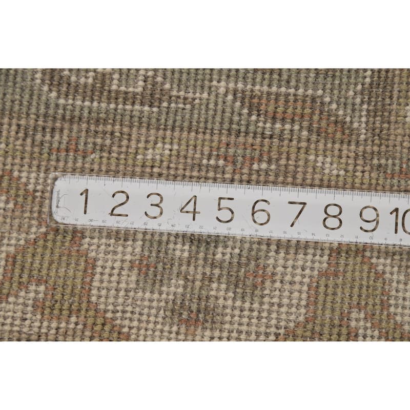 Green Oushak Oriental Accent Rug Handmade Oriental Wool Carpet - 4'2"x 5'11"