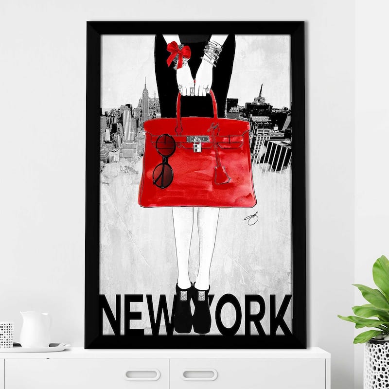 "New York Fashion in Red" by Jodi Print on Acrylic