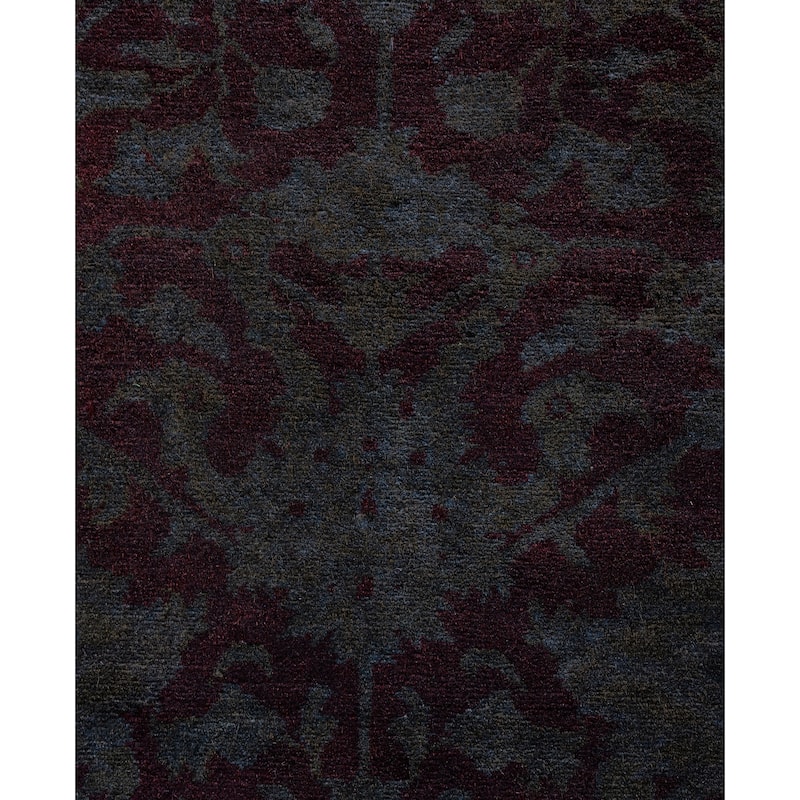 Overdyed One-of-a-Kind Hand-Knotted Area Rug - Gray - 9' 3" x 17' 9"