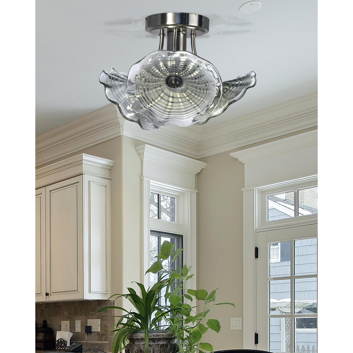 Shop 12 Gray Nickel Finish Sputnik Style Indonesia Led Art Semi