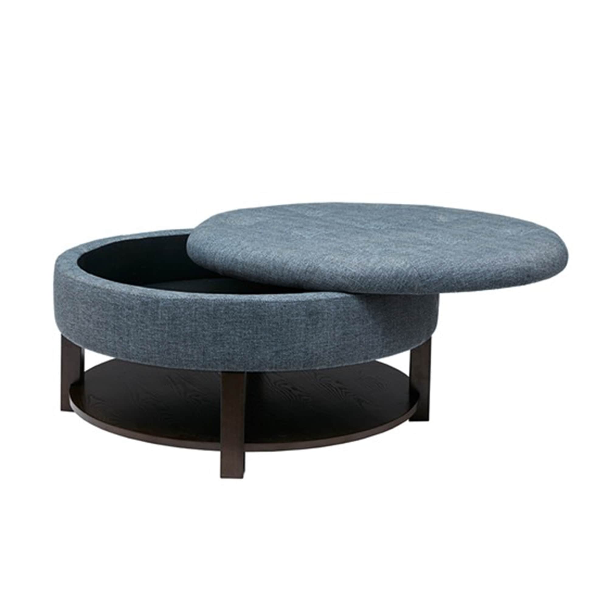 Madison park javier best sale round storage ottoman