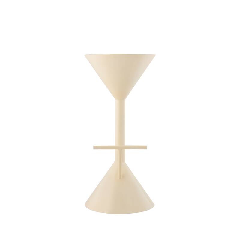Svelte 29.75" Modern Industrial Iron Hourglass Backless Bar Stool with Foot Rest, by JONATHAN Y