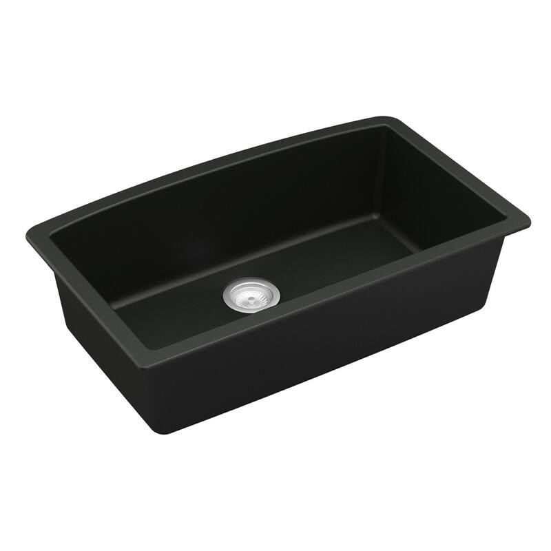Karran Undermount Quartz 32 in. Single Bowl Kitchen Sink Kit