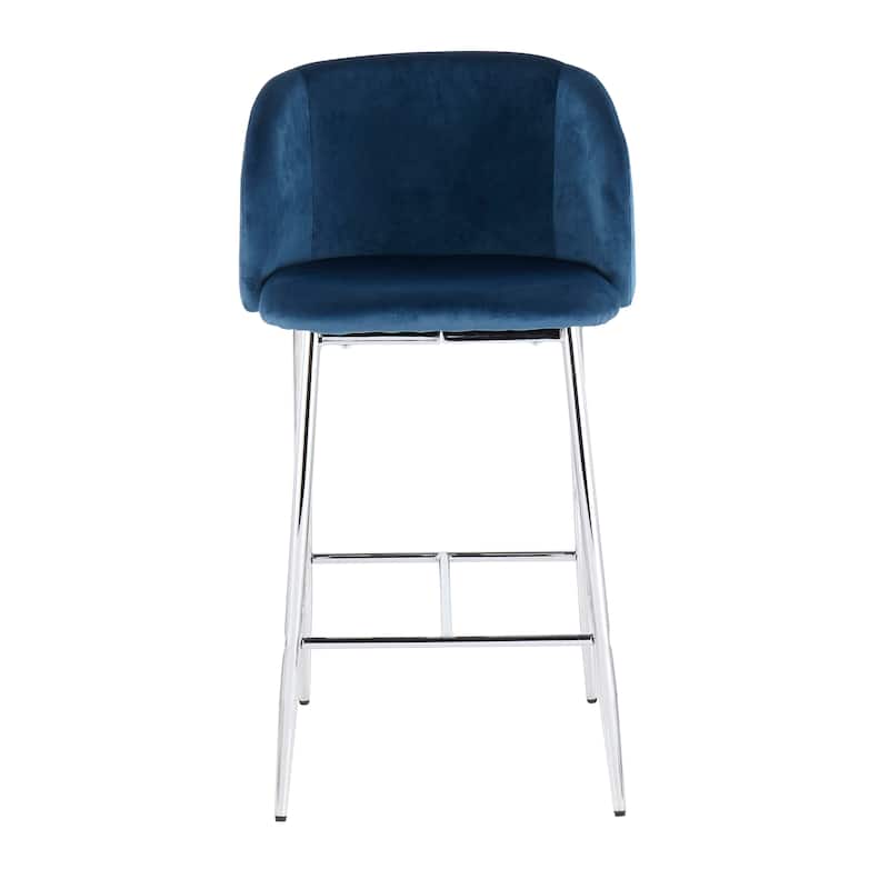 Silver Orchid Harding Velvet Counter Stool (Set of 2)
