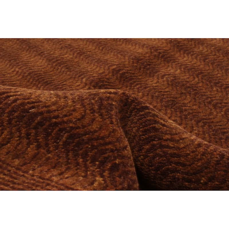 ECARPETGALLERY Hand-knotted Peshawar Ziegler Brown Wool Rug - 4'0 x 6'2