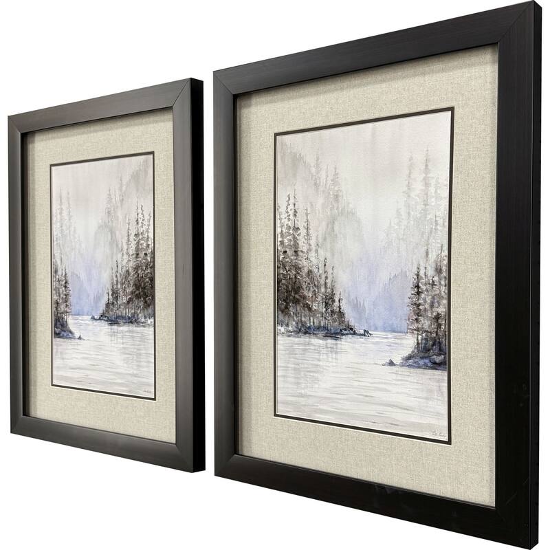 Paragon Mountain River Framed Art - Set of 2