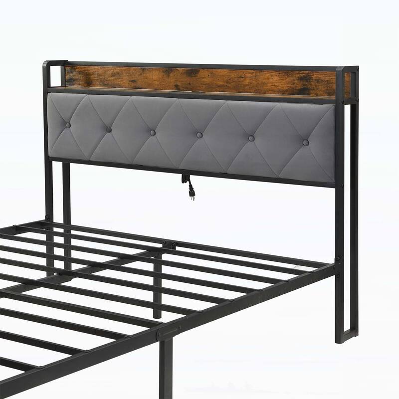 Versatile Bed with LED Lights and Headboard for Superior Sleep Experience