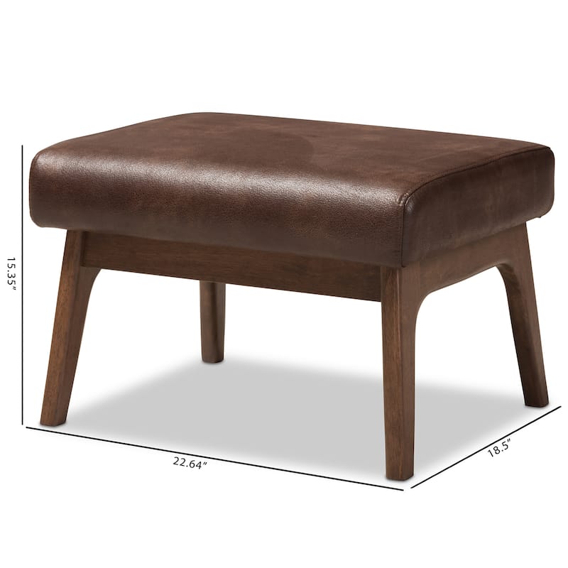 Mid-Century Ottoman by Baxton Studio