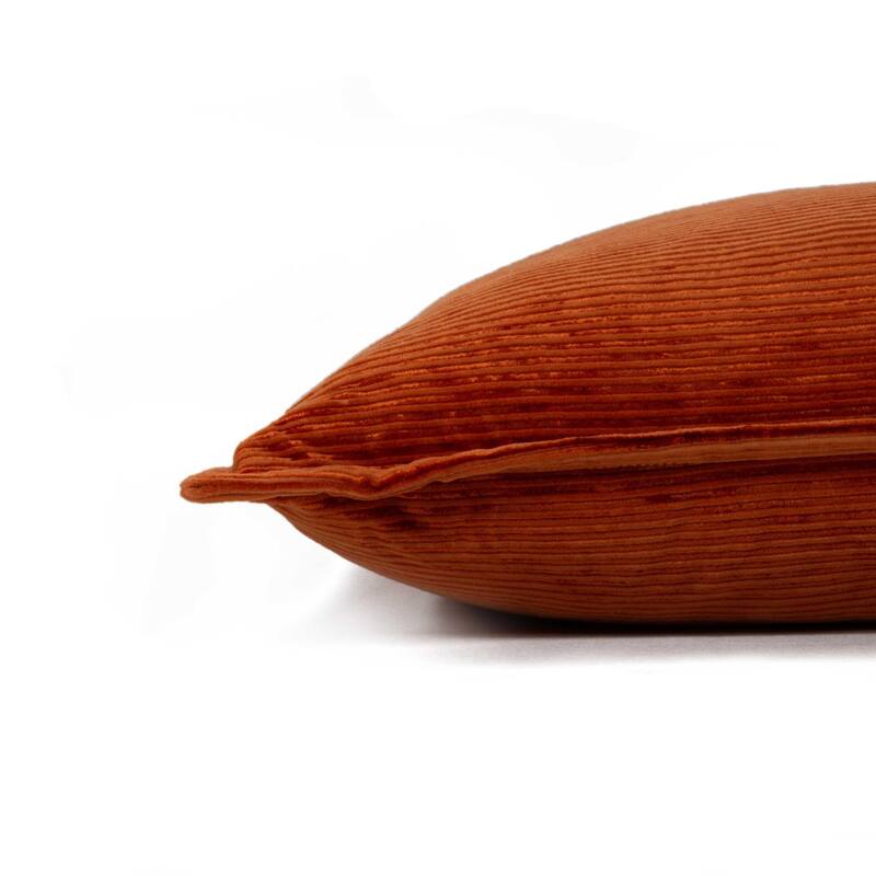 Rizzy Home Solid Velvet and Corduroy Throw Pillow