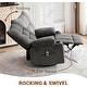 preview thumbnail 16 of 14, 360 Degree Swivel Rocking Single Sofa with Cup Holders