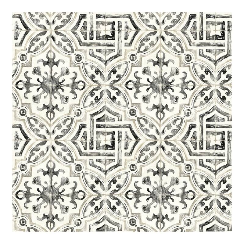 Chesapeake Sonoma Black Beach Tile Wallpaper - 20.5 x 396 x 0.025