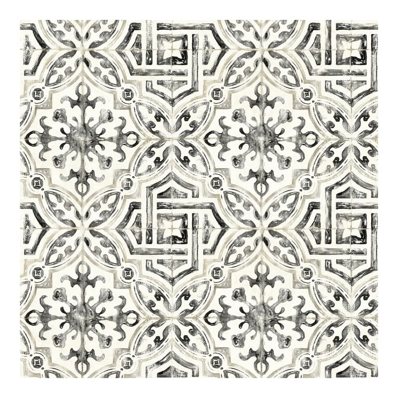 Chesapeake Sonoma Black Beach Tile Wallpaper - 20.5 x 396 x 0.025