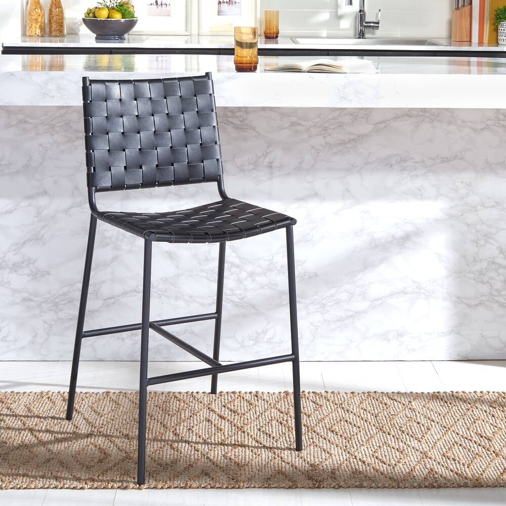 SAFAVIEH Tapati Woven Counter Stool - 20" W x 22" D x 40" H - 18Wx22Dx40H