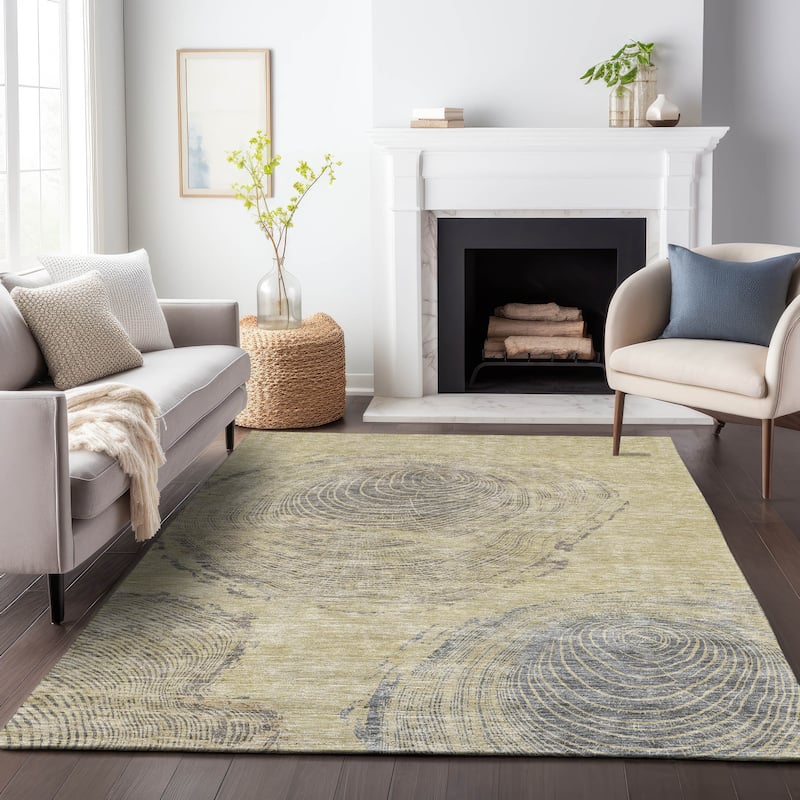 Premium Washable Super Soft Modern Woodgrain Mayfield Rug - Beige - 2' 6" x 3' 10"
