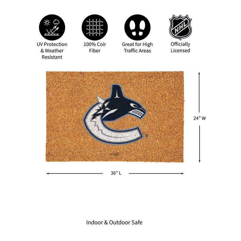 Vancouver Canucks Full Color Indoor/Outdoor Coir Mat