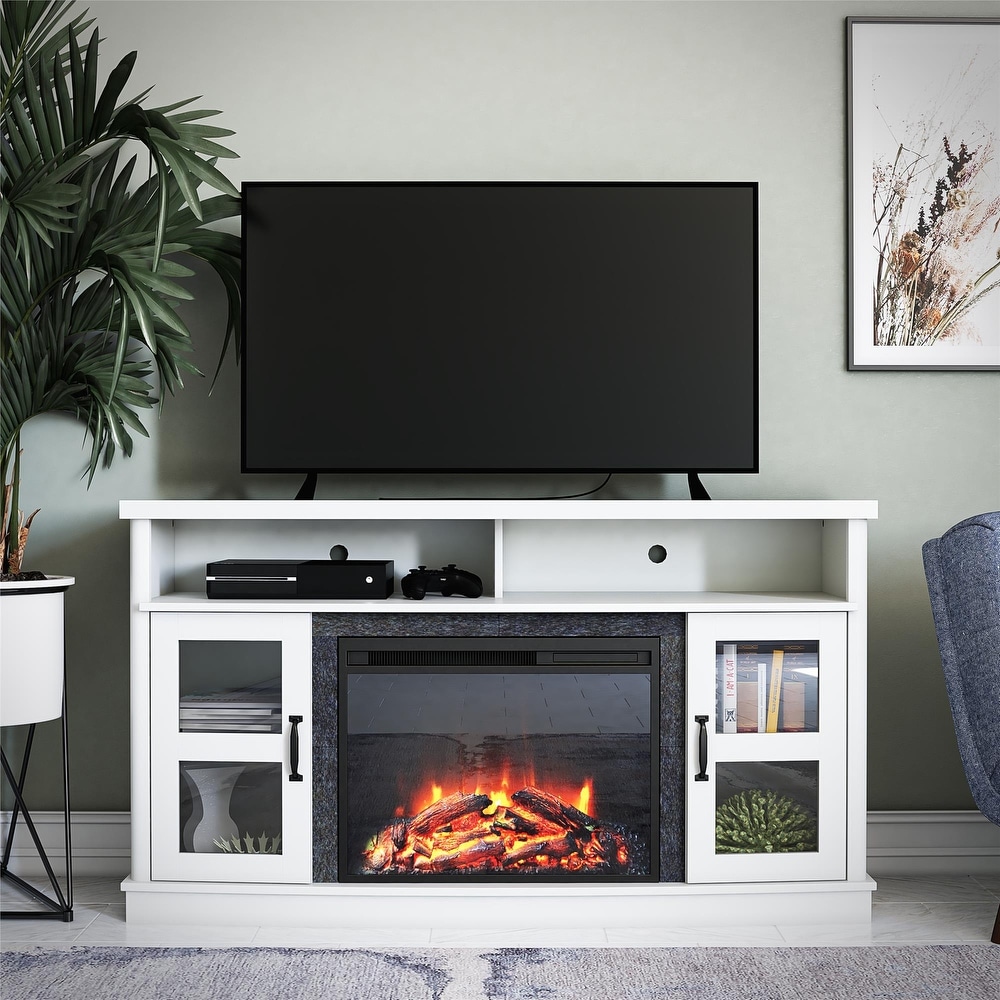 Bello fireplace sales tv stand