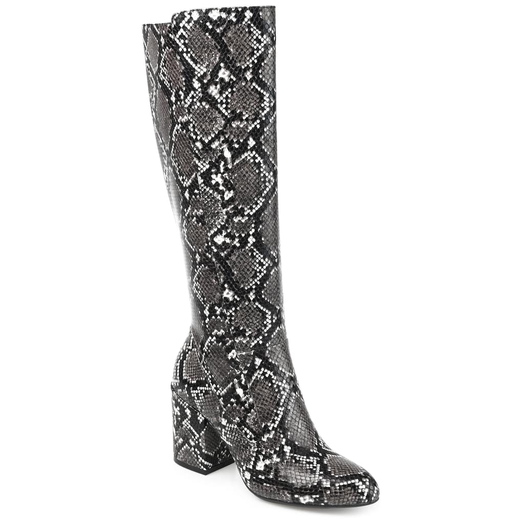 Journee Collection Women's Tavia Block Heel Knee High Boots