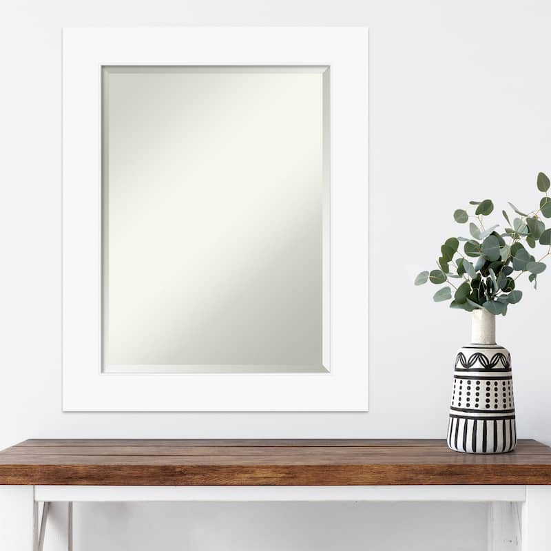 Beveled Wall Mirror - Cabinet White Frame - Cabinet White