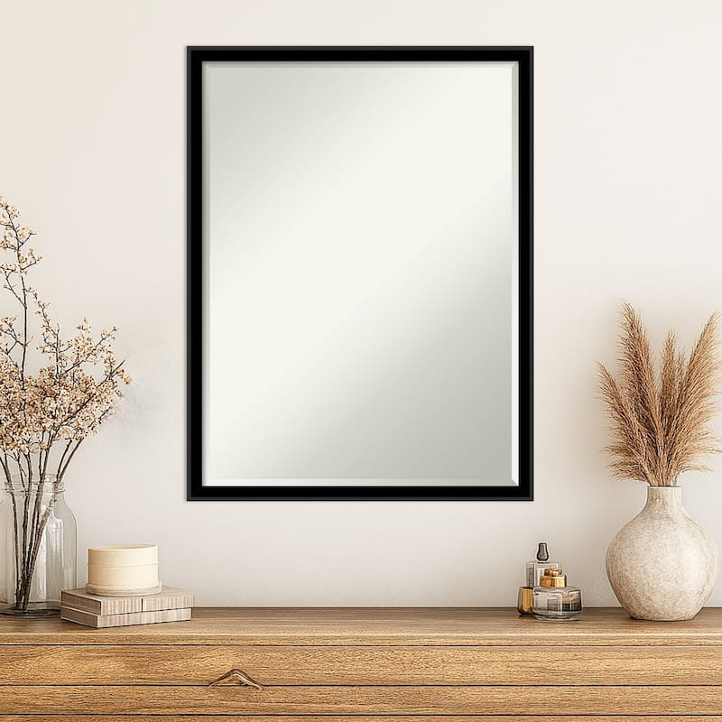 Incline Half-Inch-Bevel Wood Framed Wall Mirror