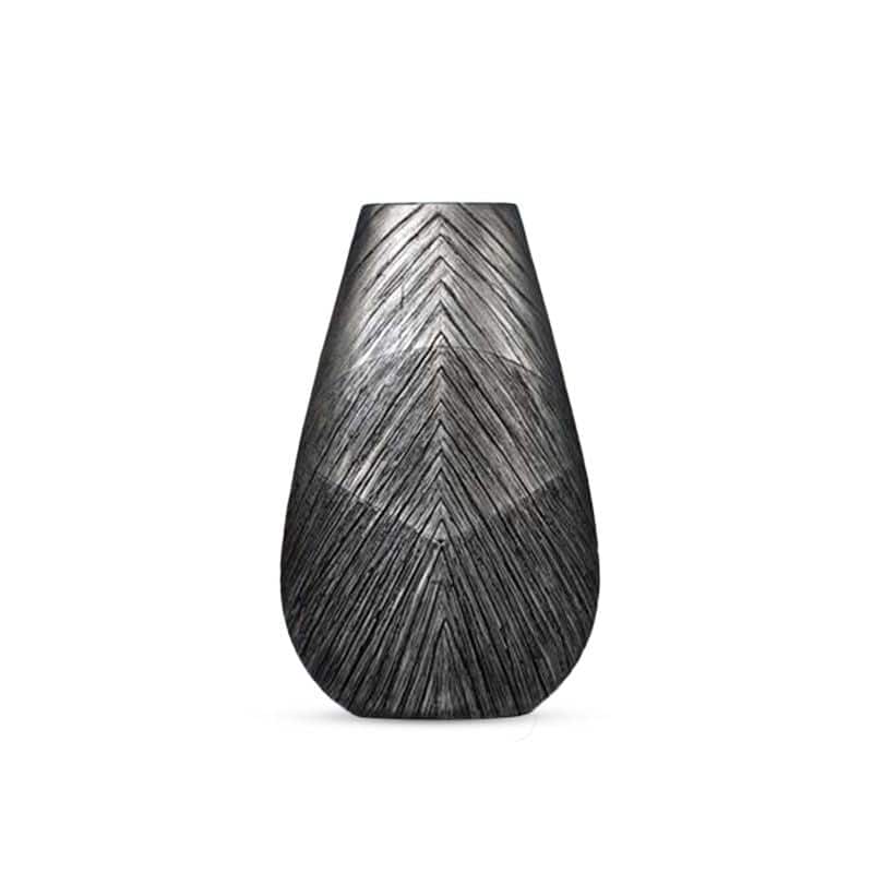Large Arrowhead Silver Polyresin Vase