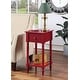preview thumbnail 25 of 44, Copper Grove Dalem 1 Drawer Accent Table with Shelf Cranberry Red