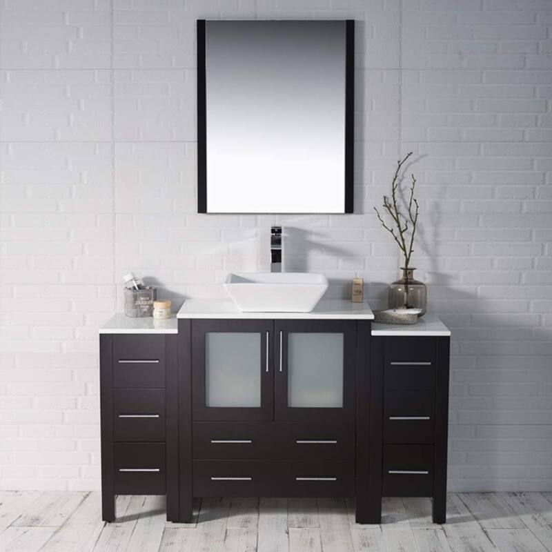 Blossom Sydney 54" Bathroom Vanity with Double Side Cabinets & Mirror