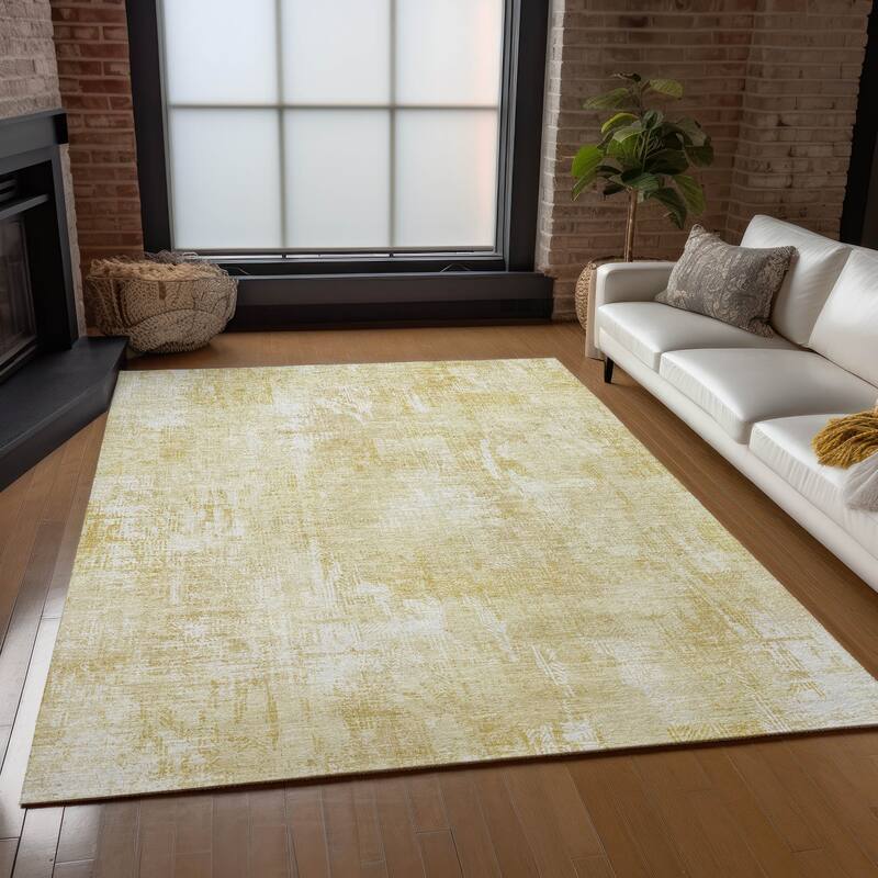 Machine Washable Indoor/ Outdoor Chantille Boho Abstract Rug