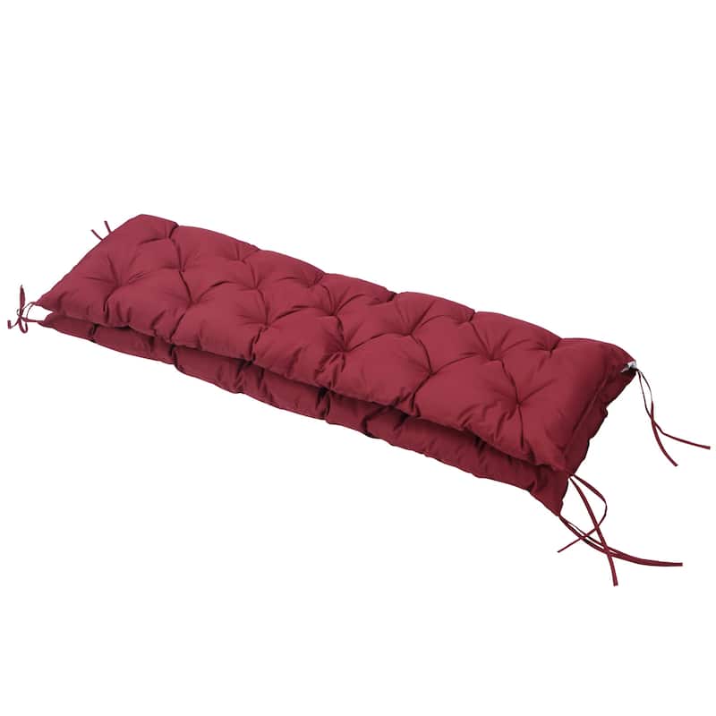 Outsunny 3 Seater Outdoor Seat Pads Bench Swing Chair Replacement Cushions Backrest for Patio Garden