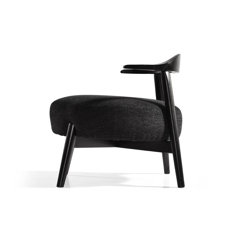 Black 27.5" Accent Chair with Foam Frame