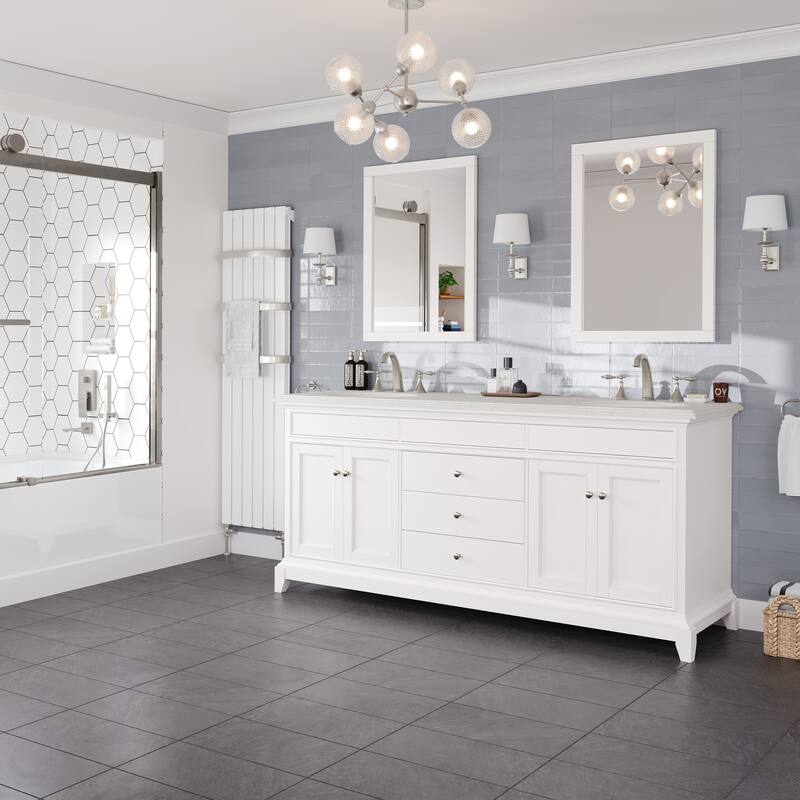 Elite Stamford Bath Vanity with Carrara Quartz Top and Porcelain Sink