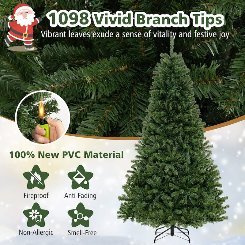 Costway 6/7/8 FT Artificial Christmas Tree with 1528/1098/680 Branch - See Details