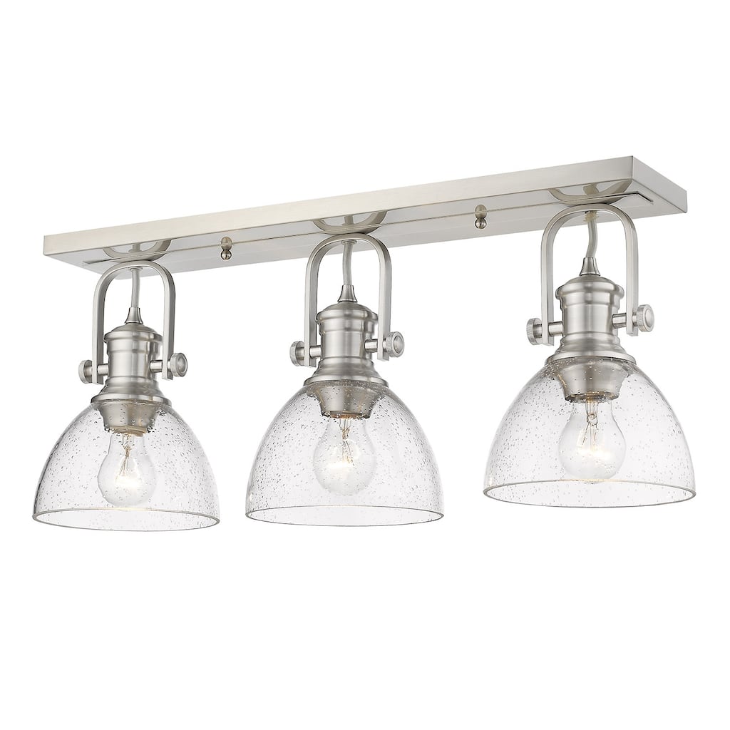 Golden Lighting Hines 3 Light 25" Wide Semi-Flush Linear Ceiling