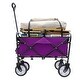 preview thumbnail 43 of 62, Foldable Wagon Cart with Strapping System, Utility Wagon Cart for Camping Shopping Sports Gardeing Fishing All-Terrain Wheels