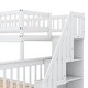 preview thumbnail 6 of 16, Wooden Twin over Full Stairway Bunk Bed with Storage