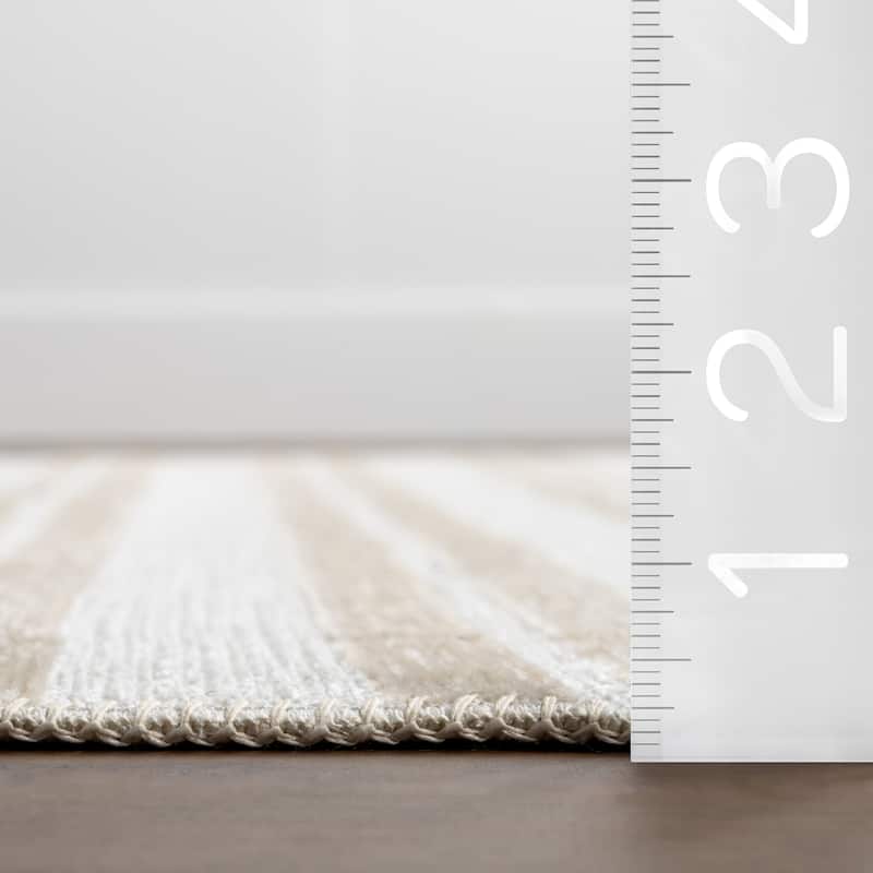 Nuloom Mortica SuperiorWash Striped Machine Washable Area Rug