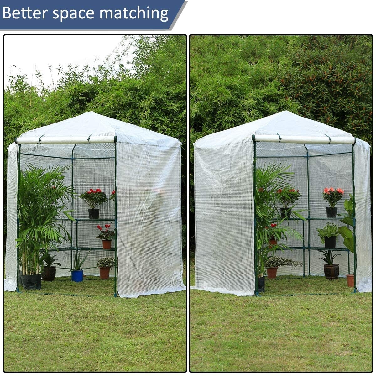 3'W x 3'D x 3'H Mini Walk-In Greenhouse Fully Enclosed Portable Greenhouse 