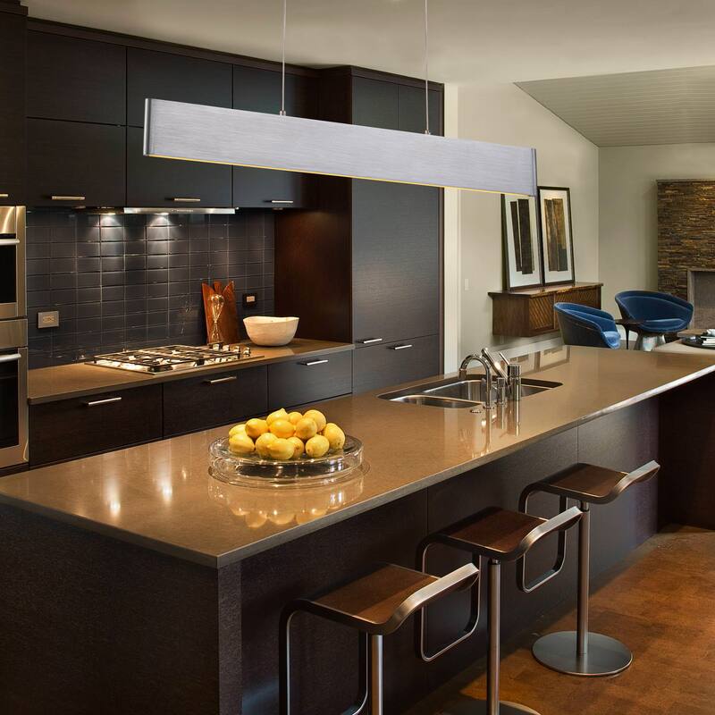 C Cattleya Integrated LED Up and Down Lighting Linear Kitchen Island Chandelier