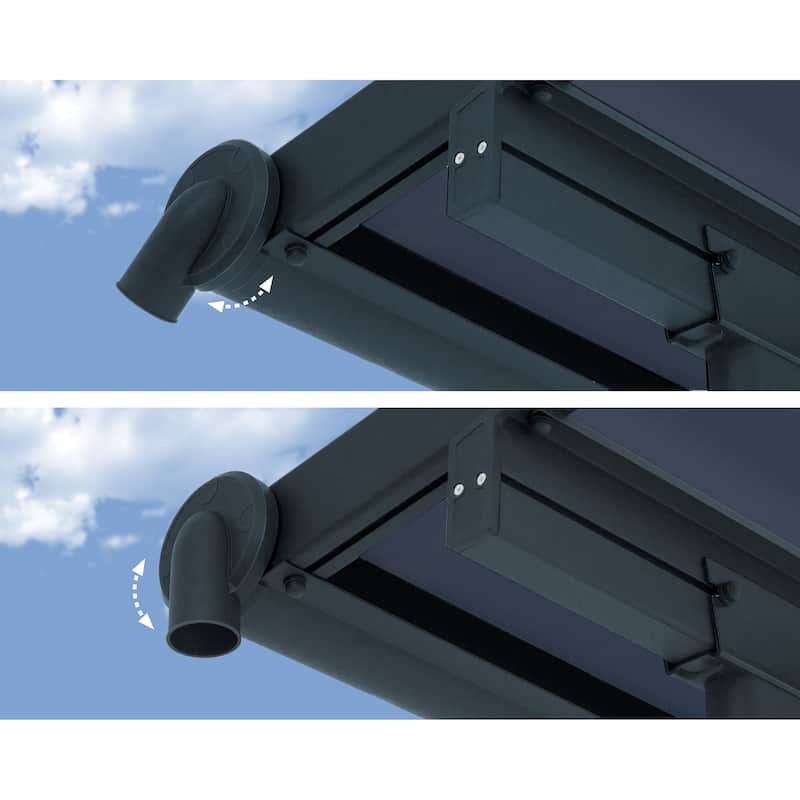 Sierra 10 ft. Gray/Gray Aluminum Patio Cover
