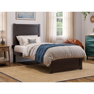 NoHo Twin XL Platform Bed with Footboard in Espresso - On Sale - Bed ...