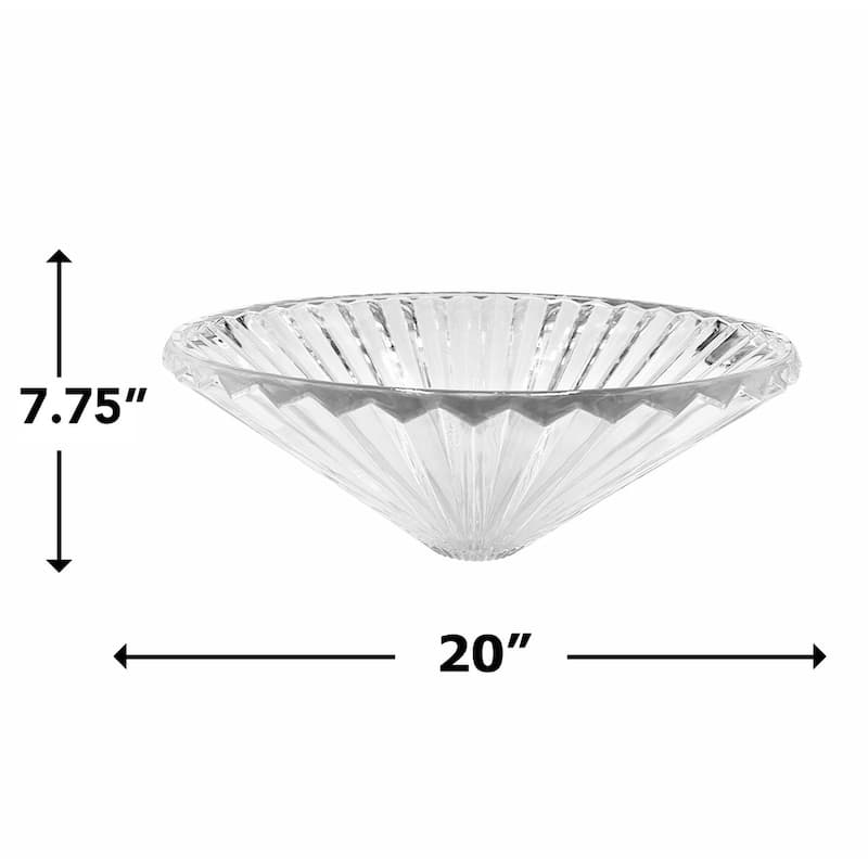 CastelloUSA 20" Diamond Brilliance Glass Vessel Sink