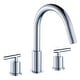 preview thumbnail 1 of 1, Noa Widespread 3-Hole Bathroom Sink Faucet with Lever Handles Polished Chrome