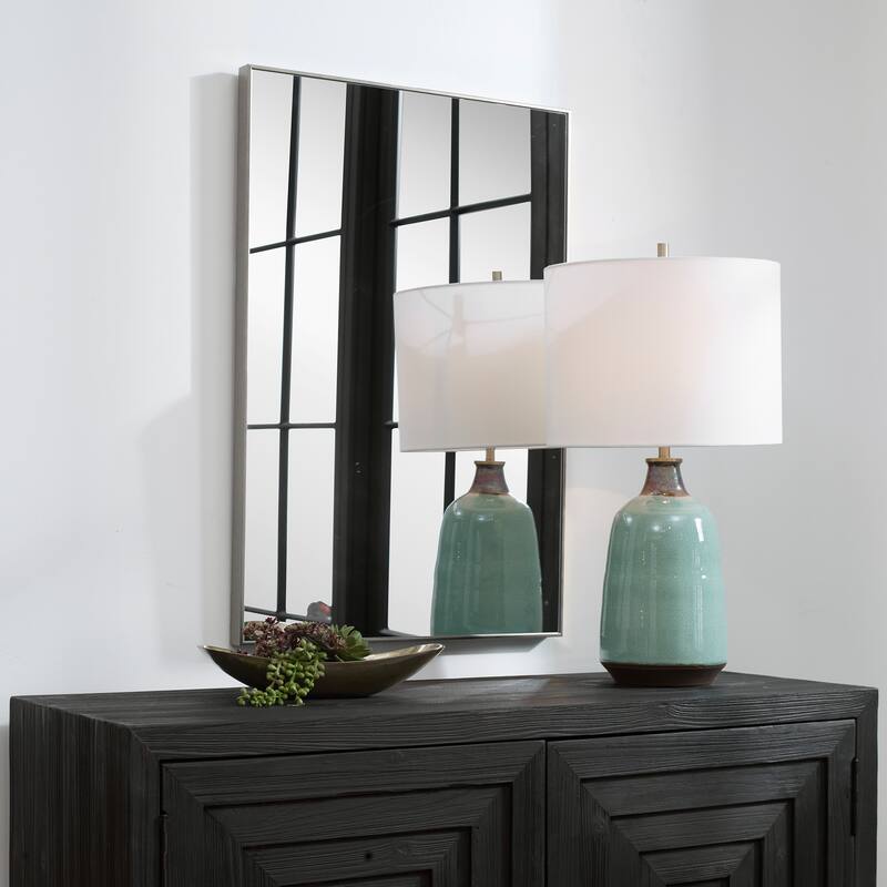 Copper Grove Thin Framed Rectangular Wall Mirror